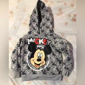 Disney Mickey Mouse Gray and Black Hoodie